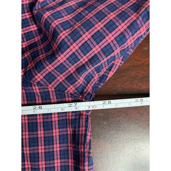 Chaps Mens Plaid Button Down Dress Shirt Size X-Large Tall - Picture 8 of 8